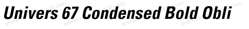 Univers 67 Condensed Bold Oblique字体转换